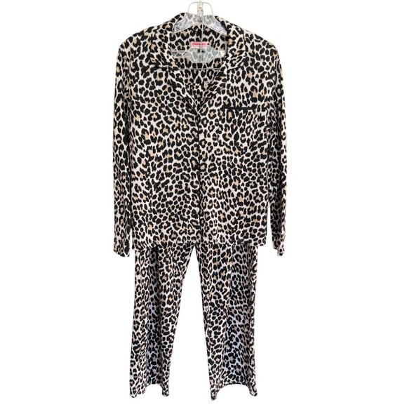 kate spade Other - Kate Spade Animal Print Pajama Set 2pc Womens Size L Polyester Relaxed Fit